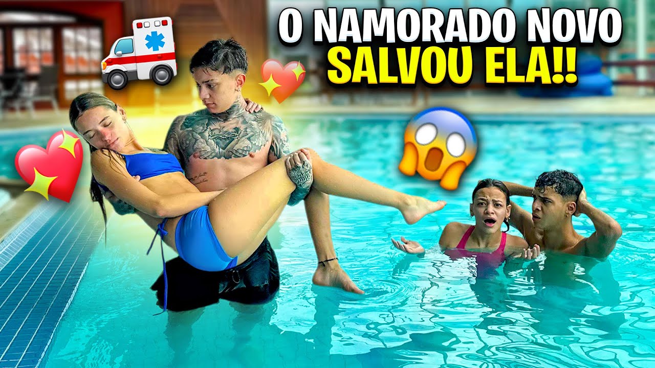 A MANU MAIA AFOGOU NA PISCINA E O NOVO NAMORADO SALVOU ELA!! 