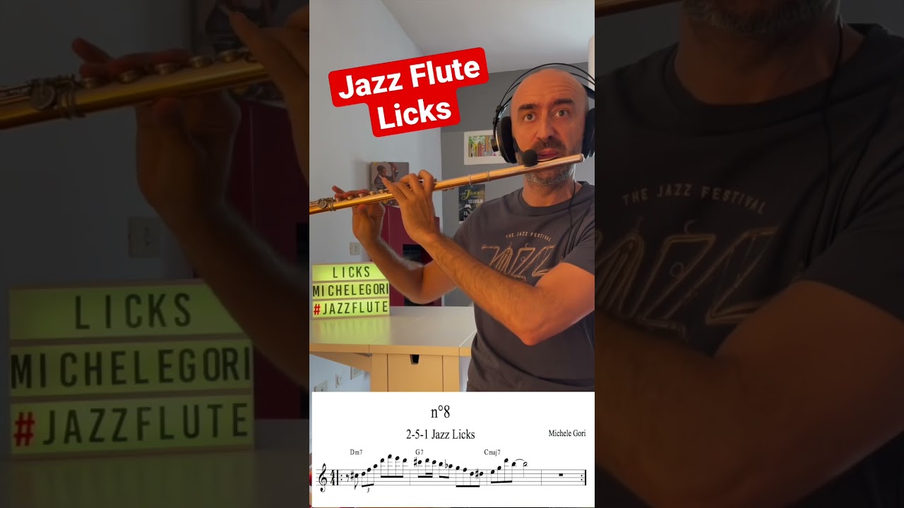 Jazz Flute Licks | 2-5-1 Major | n.8 #jazzflute