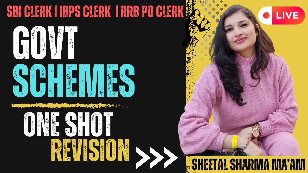 All Government Schemes | RRB PO | RRB CLERK | Govt Schemes Current Affairs by Sheetal Mam #rrbpo