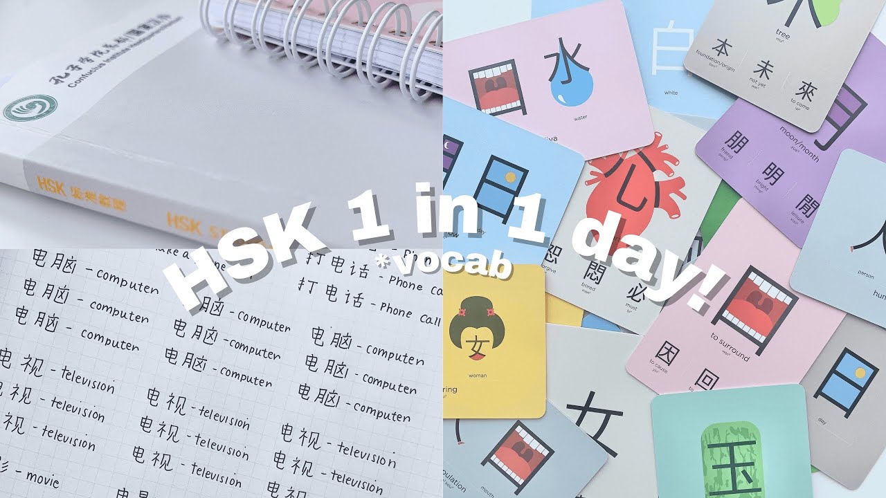 learning hsk 1 vocab in a day | chinese study vlog