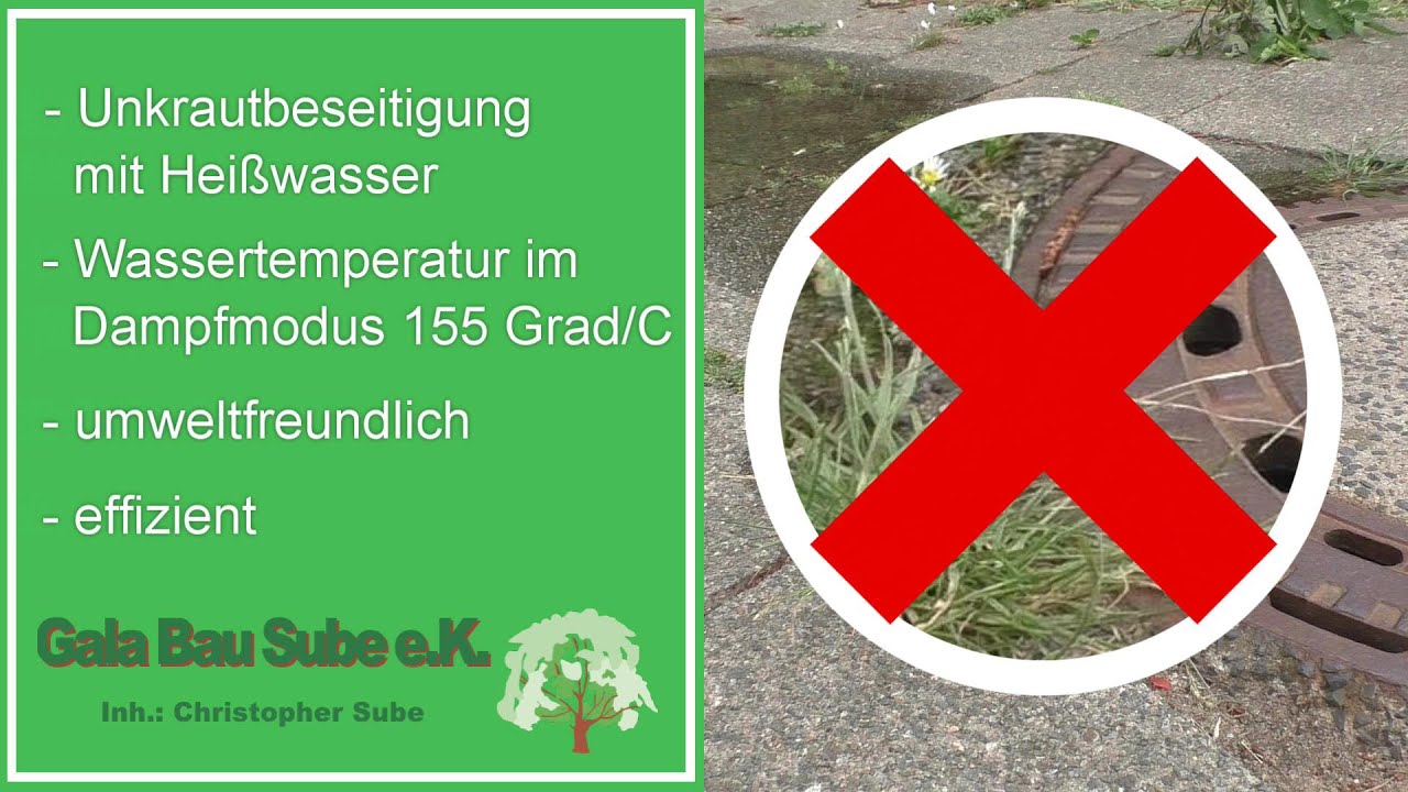 GALA BAU SUBE - Kärcher Hochdruckreiniger HDS 17/20 bei der Unkrautbekämpfung im Einsatz