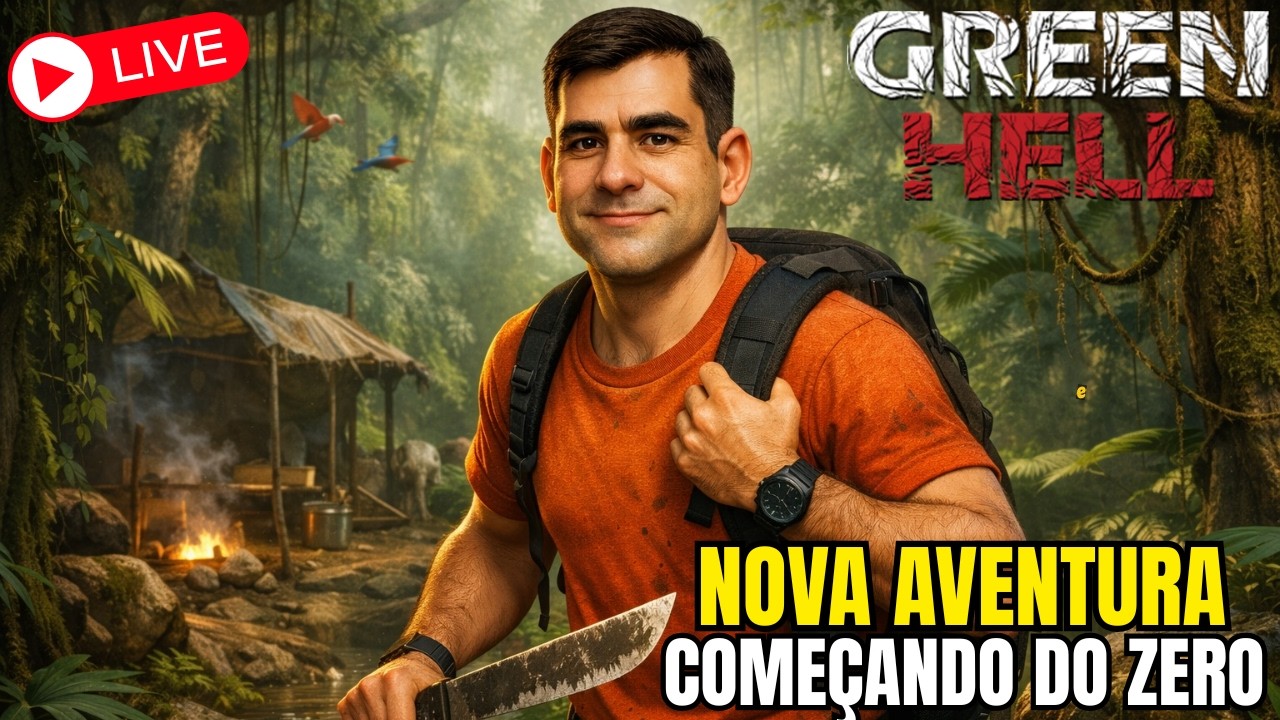 🔴AO VIVO | MINHA PRIMEIRA VEZ JOGANDO GREEN HELL 🌿🔥 Começando do ZERO uma Nova Aventura
