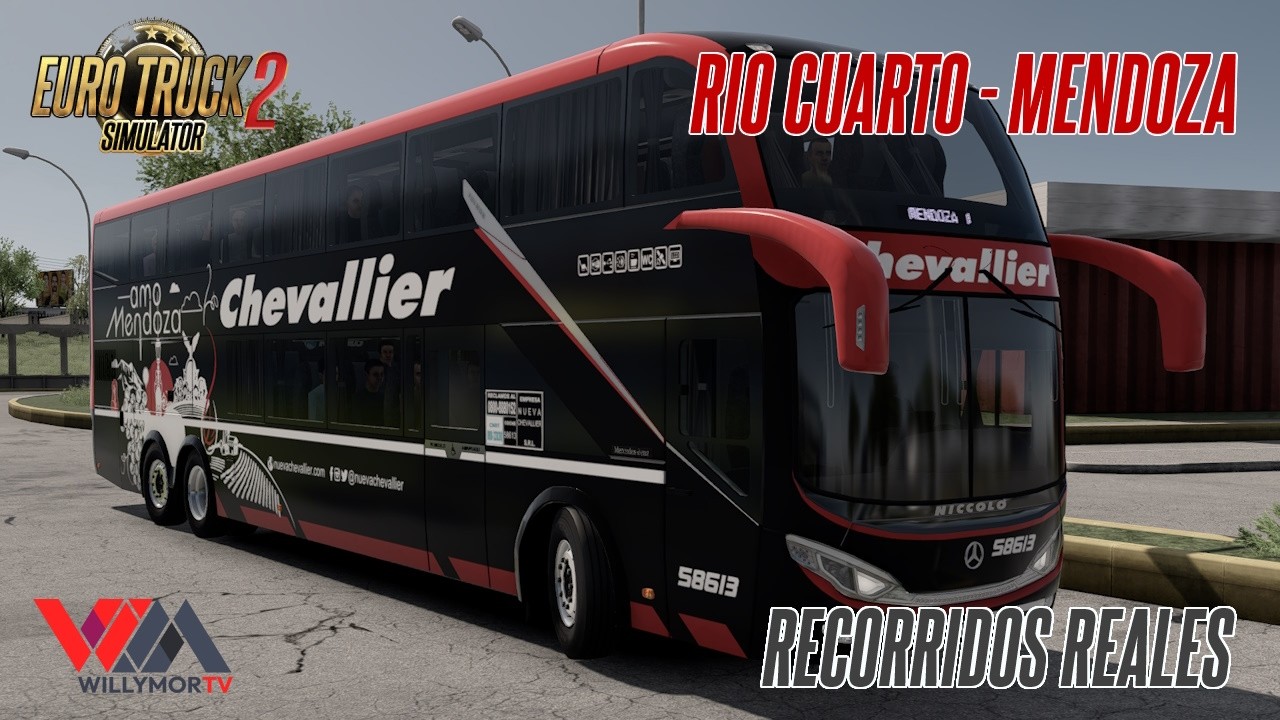 153 Euro Truck Simulator 2 1.58 | BUS MOD | ARGENTINA | Chevallier | (Río Cuarto - Mendoza)
