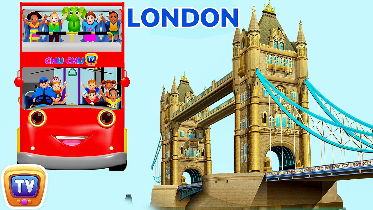 Wheels On The Bus Go Round And Round Song | London City  | Popular Nursery Rhymes by ChuChu TV
