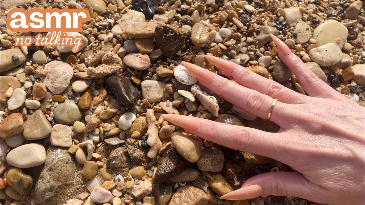 ASMR * Wet Pebble & Rock Tap/Scratching! 🐚🪨🌊