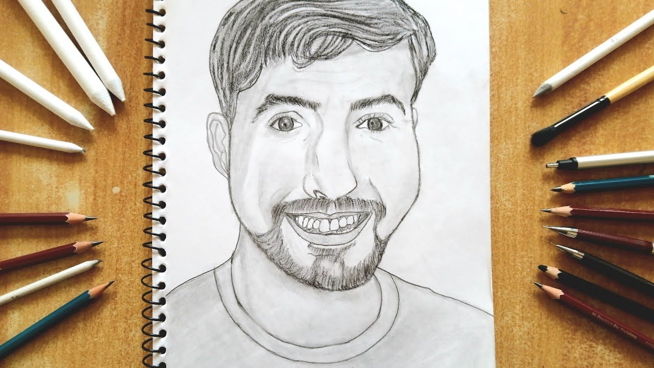  Mrbeast Sketch | Muskan Pushkar 