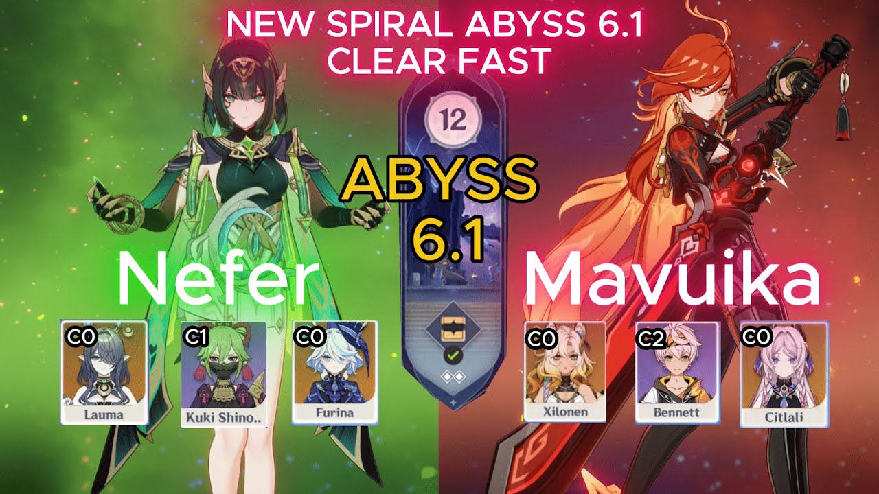 C0 Nefer & C0 Mavuika = Abyss 6.1 Destroyed! 🔥F2P Build | Genshin Impact