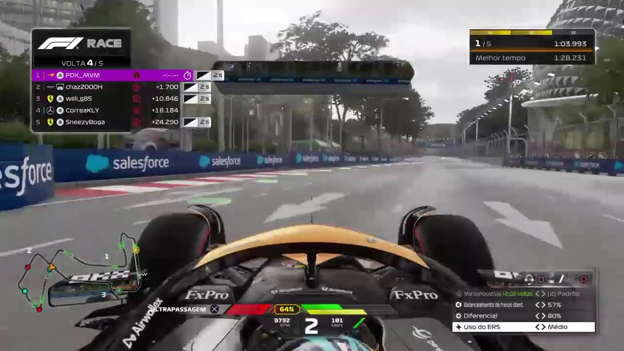 F1 24 - Lobby público - fugindo da pancadaria