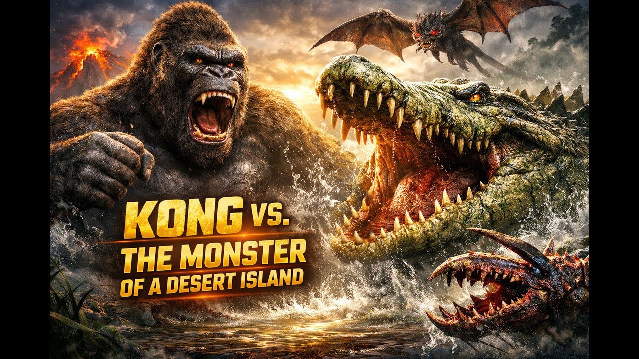 KONG VS  THE MONSTER OF A DESERT ISLAND