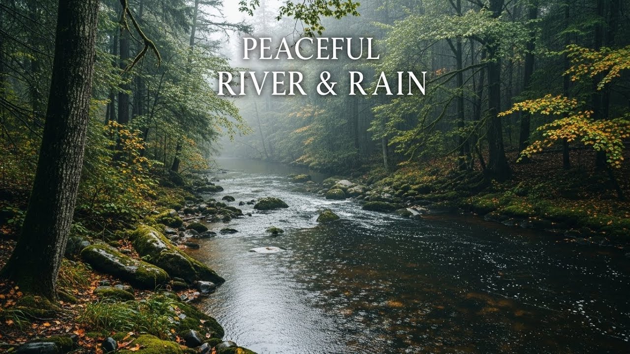 Soothing Natural Rain Sounds with River Sounds for Relaxation, Calm Focus, and Rest