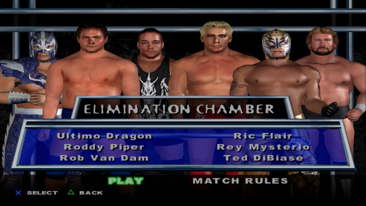 WWE SmackDown! HCTP - UltimoDragon VS RoddyPiper VS RVD VS RicFlair VS ReyMysterio VS TedDiBiase