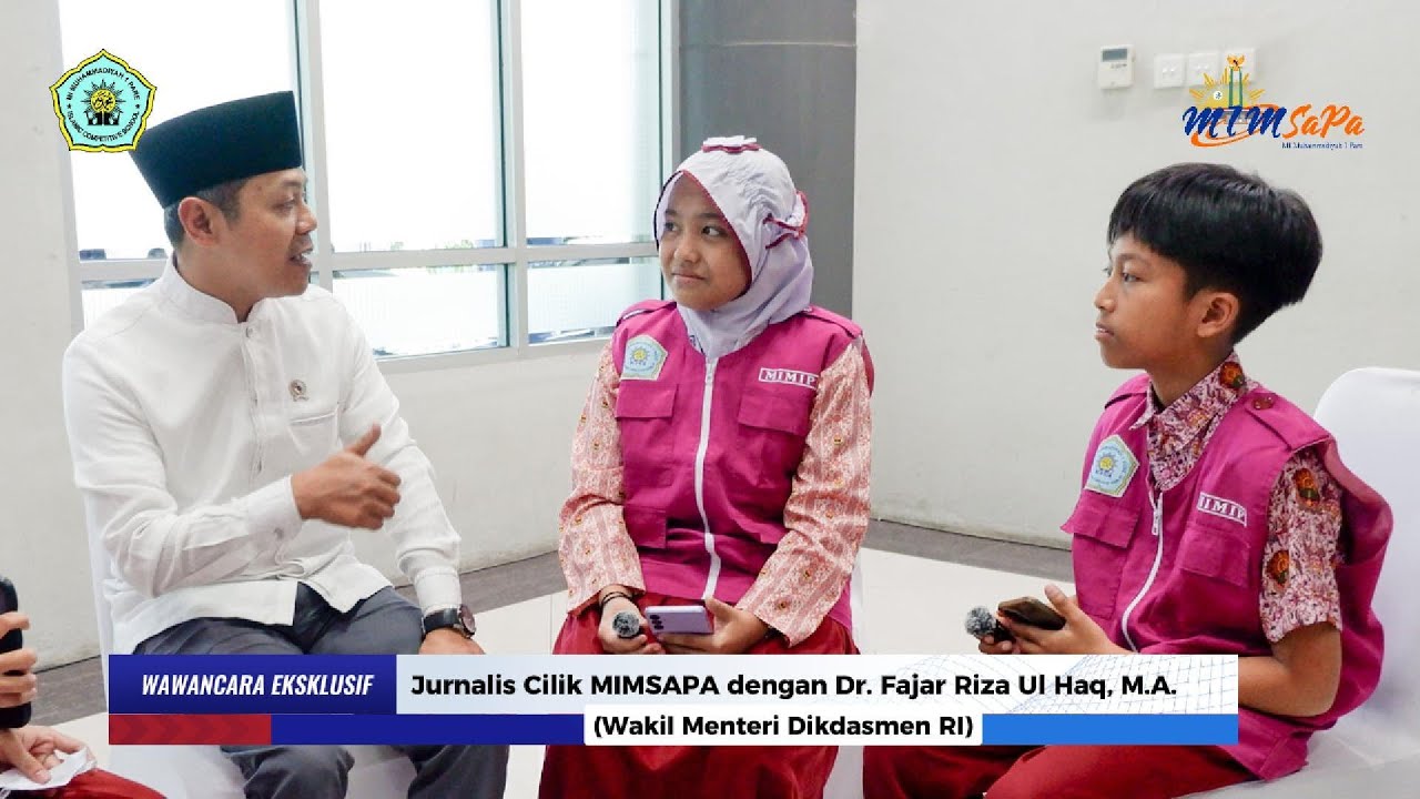 WAWANCARA JURNALIS CILIK MIMSAPA DENGAN WAMEN DIKDASMEN RI