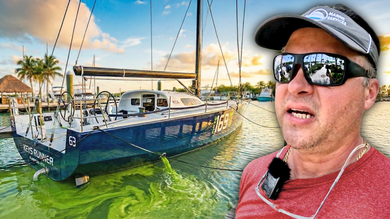 This racing sailboat is LEAKING fluid