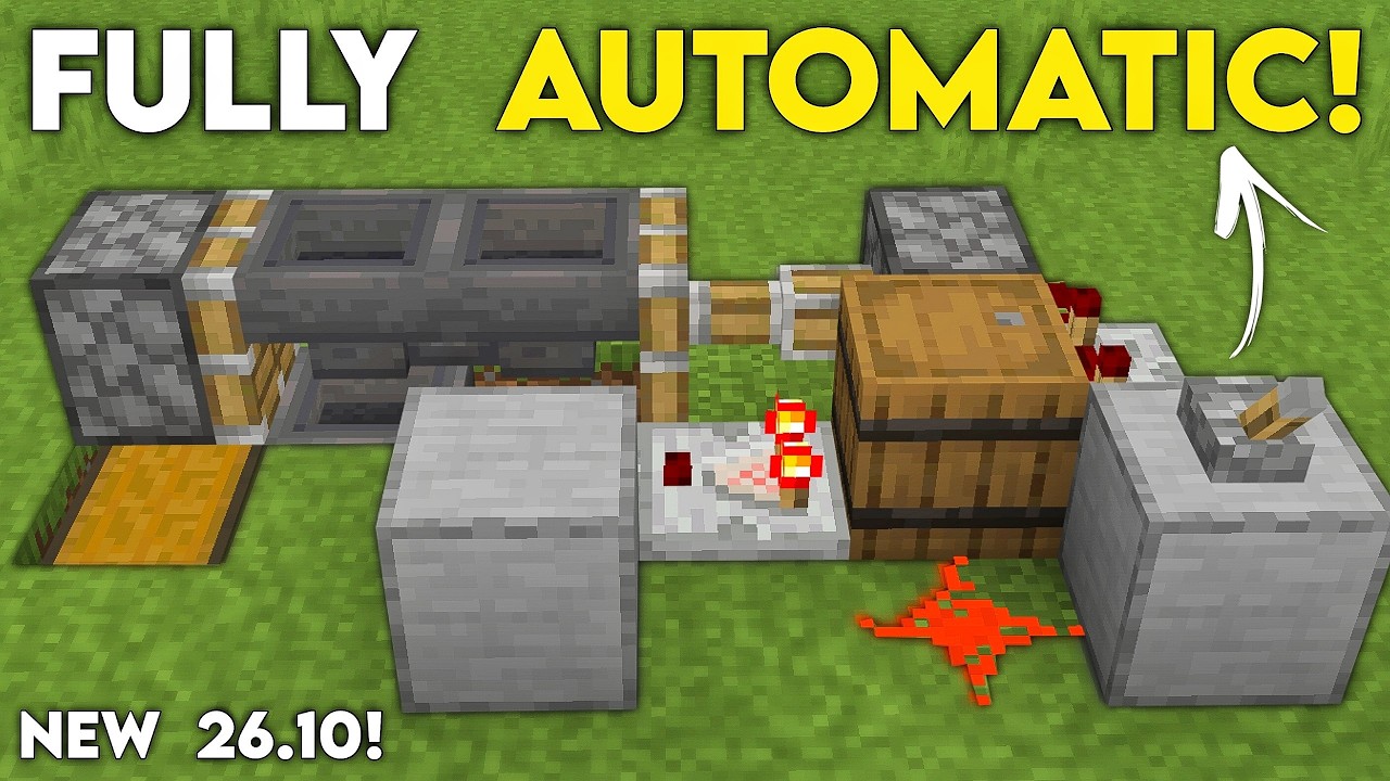 FULLY AUTOMATIC 26.10 DUPLICATION GLITCH in Minecraft Bedrock! (100% SURVIVAL!)