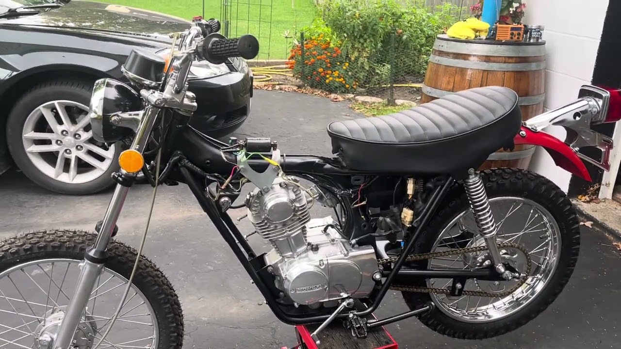 1972 Honda SL 100, major project, Wi. 2025.