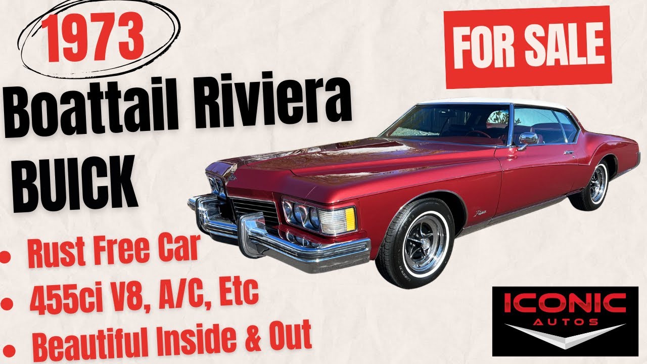 1973 Buick Boattail Riviera - 455ci, A/C, Rust-Free, Beautiful Car Inside & Out - For Sale!