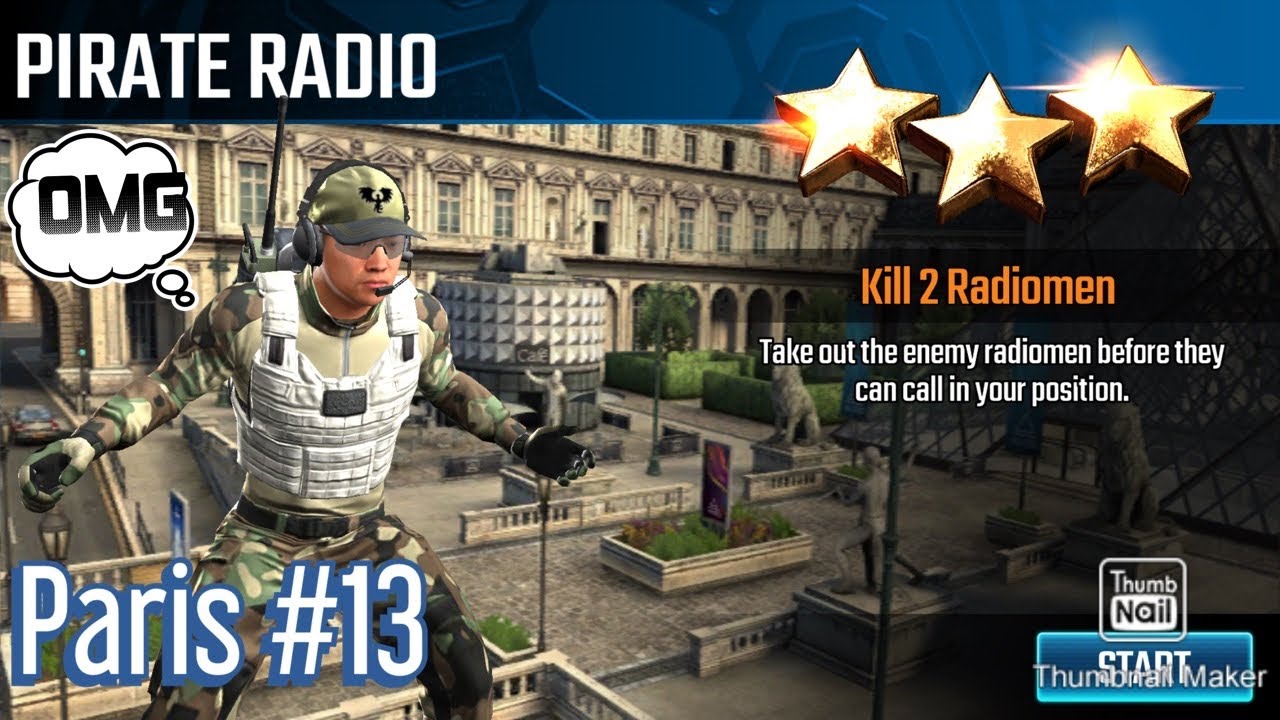 Pirate Radio, Sniper Strike Special Ops mission #13- Paris (rifle/zone 9)
