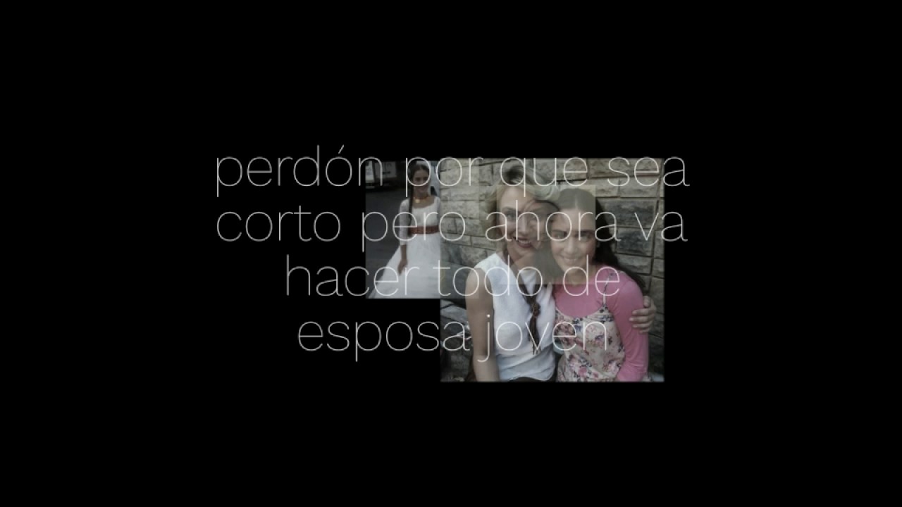 Detrás de escenas esposa joven
