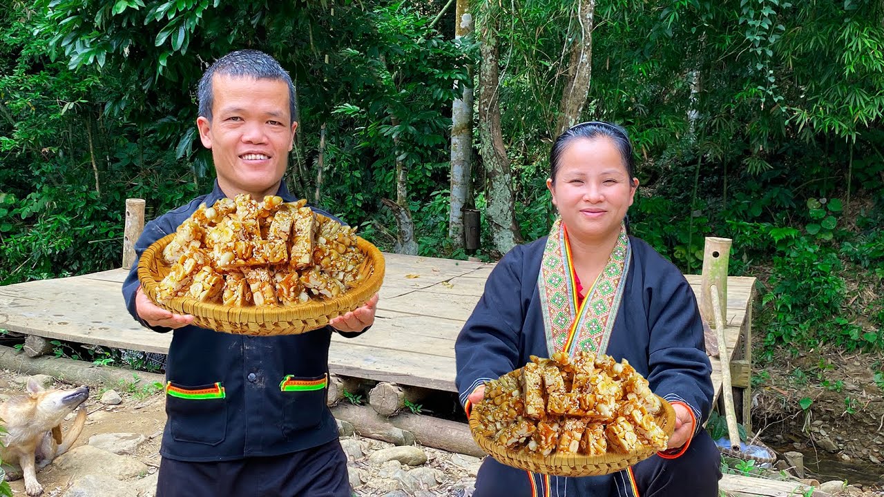 Dwarf Family’s Cozy Life: Making Peanut Candy & Farming 🏡🌰