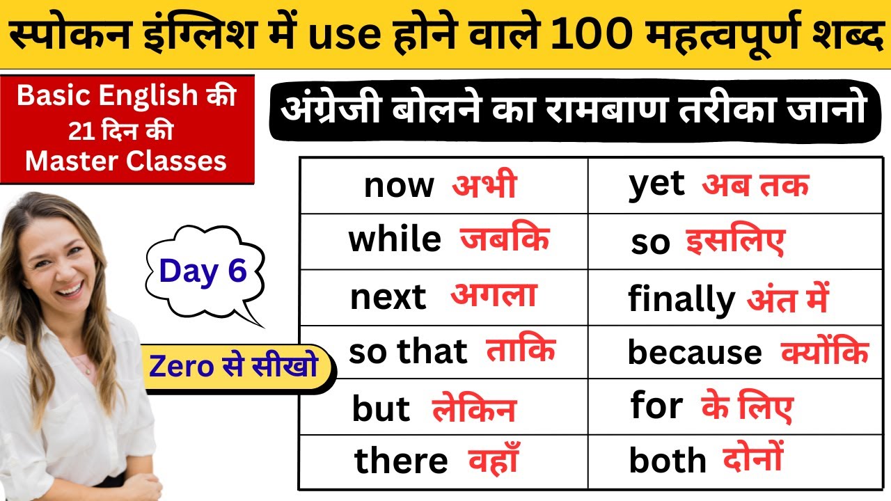 Day 6🔥| 100 Daily Use English Words | English Word Meanings & Vocabulary | English For Beginners