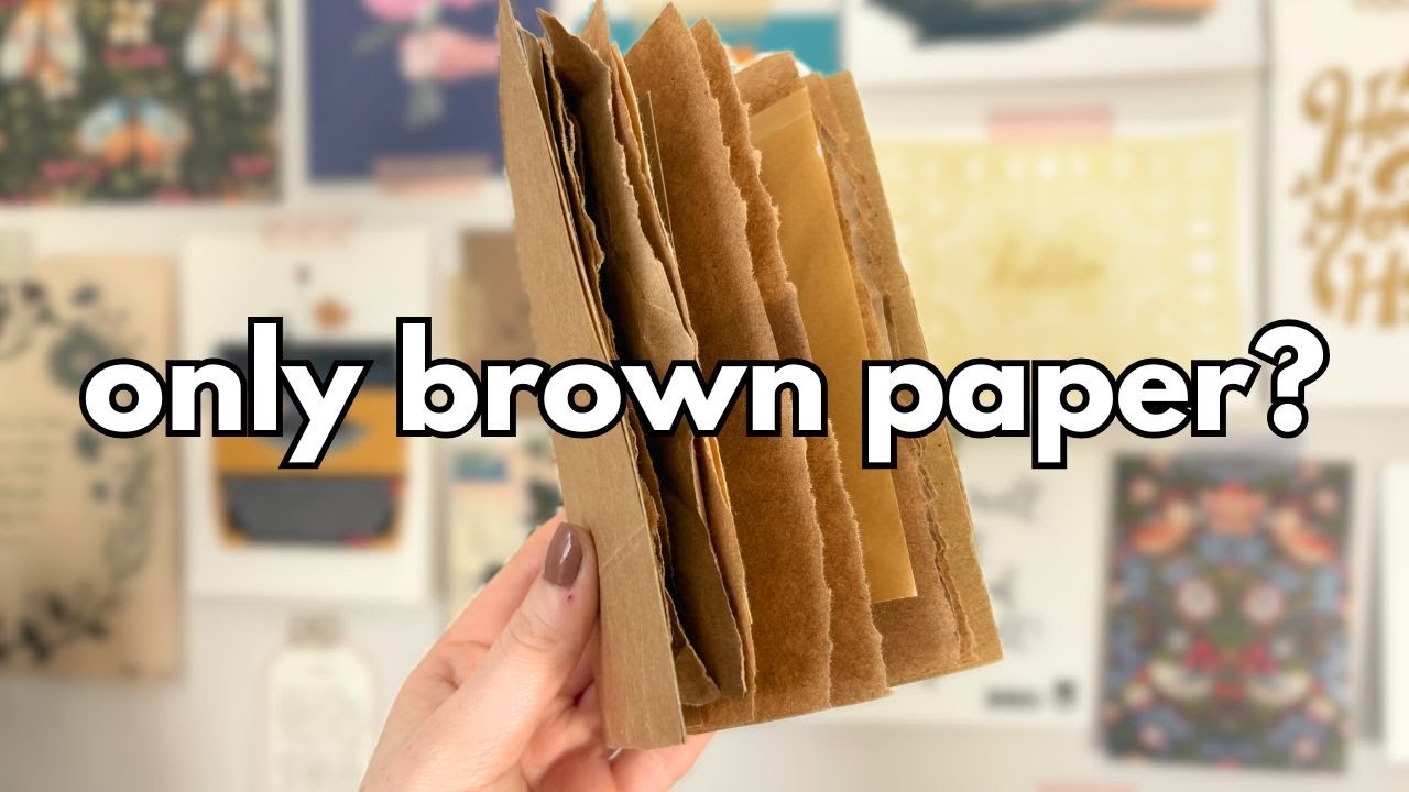 Make a junk journal with free brown paper packaging ✂️