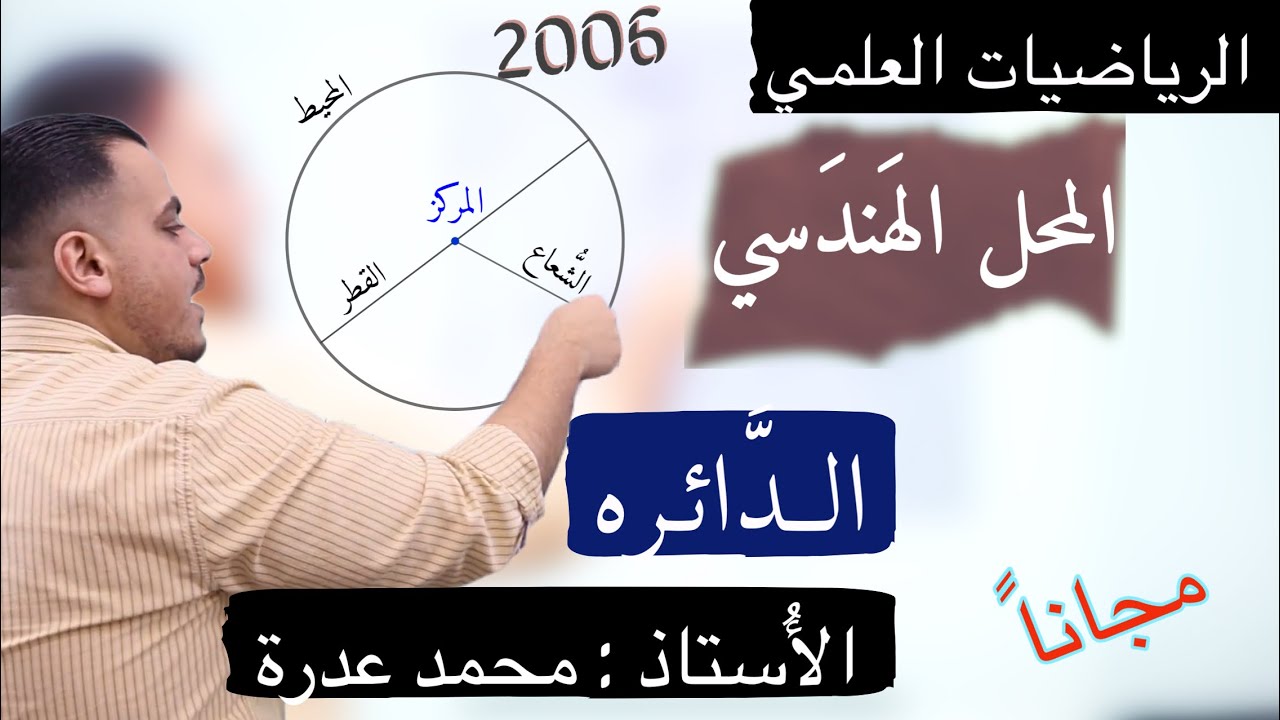 (023) المحل الهندسي || الدائرة || رياضيات علمي 2006 || أ.محمد عدرة