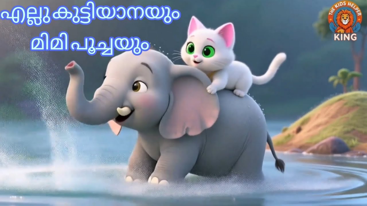 മഴവെള്ളപ്പാചിലിൽ മിമി പൂച്ചയെ🐈രക്ഷിച്ച എല്ലു കുട്ടിയാന🐘 | Mimi Cat and Yellu A baby elephant #Viral 