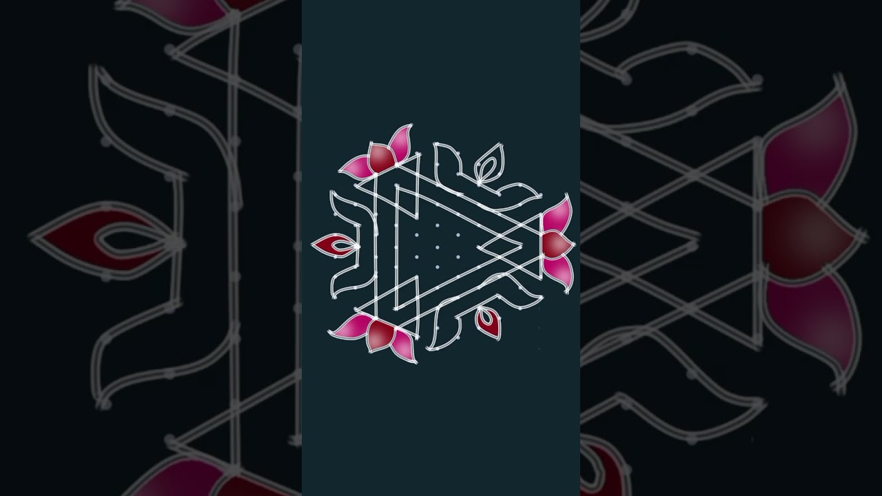 11*6 Beautiful Dot Rangoli🌺Traditional Rangoli Designs🌷Festival Rangoli #muggulu‎⁨@RangolibyBandita