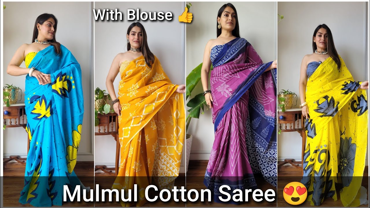 Pure Mulmul Cotton Sarees | Wholesale Sarees | Cod Available 👍 #cottonsarees #mulmulcottonsarees 