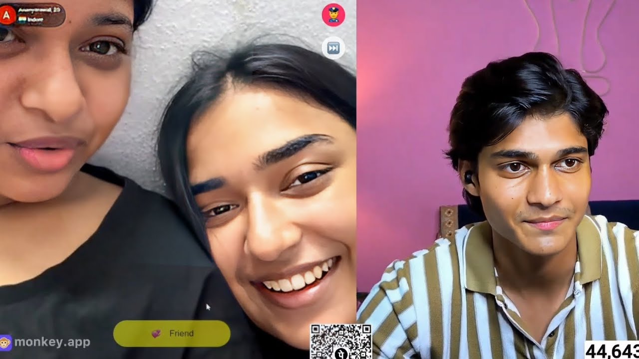 Naughty Talk 🤭🥵 Cute Girl And Her Stepmom 🥰 | Monkey Chat Videos #monkey #ometv #omegle #live #love