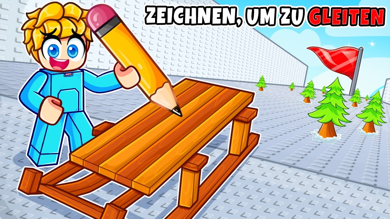 Zeichne einen SCHLITTEN und RUTSCHE den Berg runter in Roblox!
