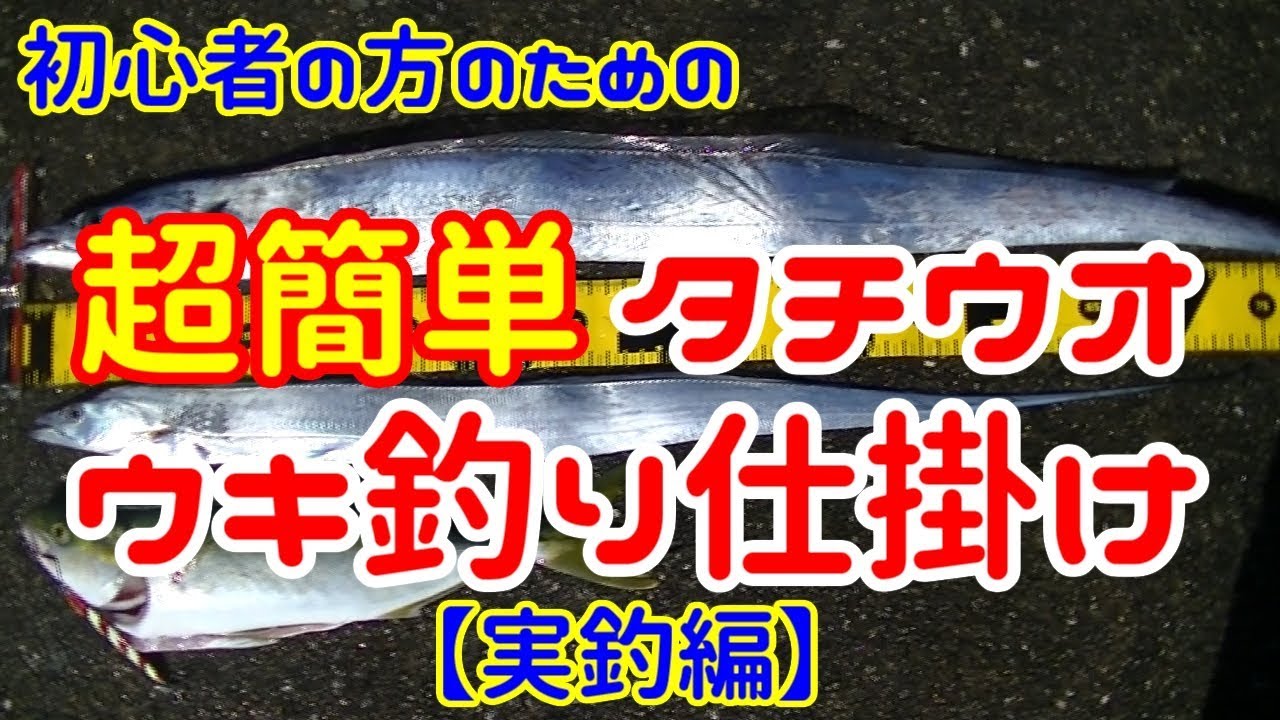 【タチウオ】初心者 の方のために 実釣編 『太刀魚 ウキ釣り 仕掛け』ワンポイントアドバイス 太刀魚 エサ釣り 入門