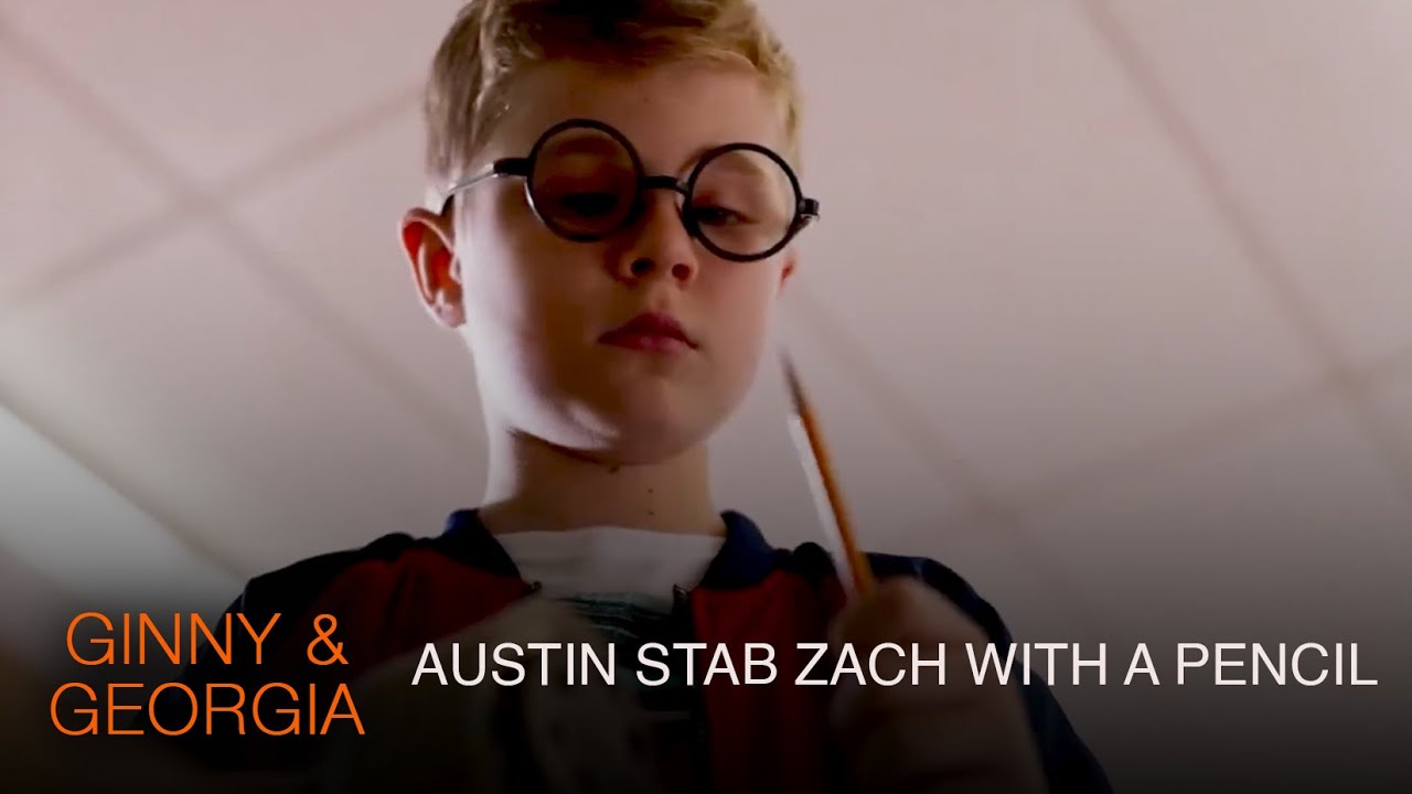 Austin stab Zach with a pencil | Ginny and Georgia
