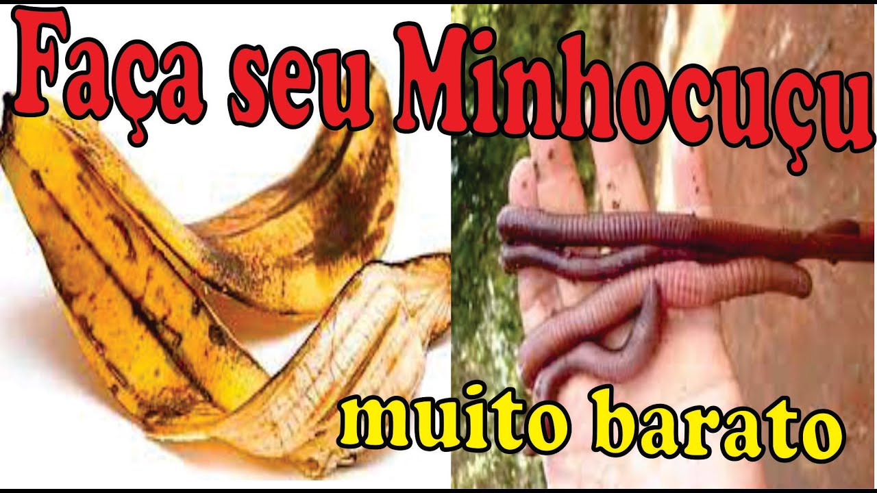 Como fazer Minhocuçu  de casca de banana.A melhor isca para pescar.Não compre mais iscas