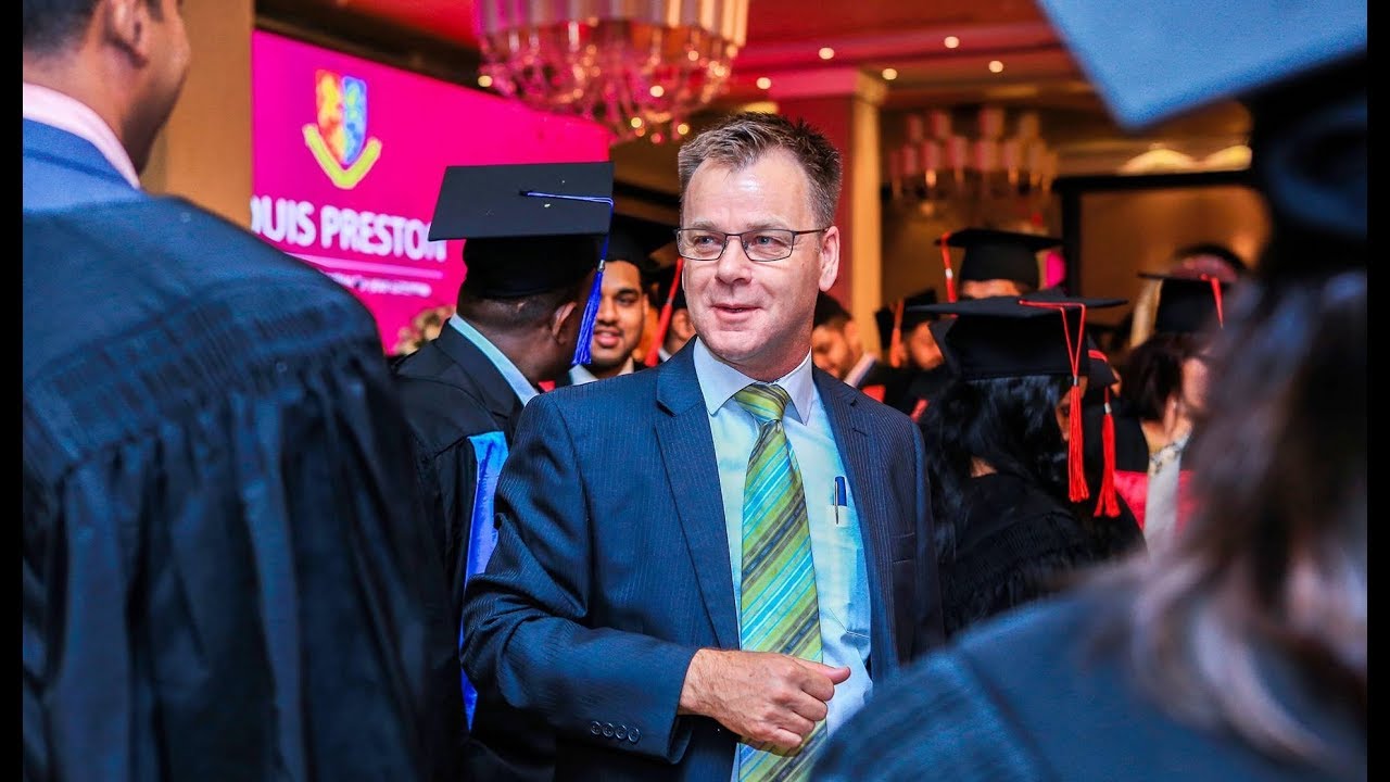 Our Chief Guest Mr.Craig Astridge of IATA addressing at LOUIS PRESTON 14th Graduation Ceremony 2019