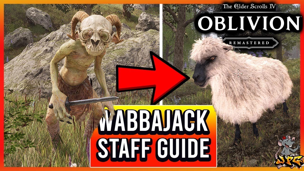 Oblivion Remastered - Transform Creatures Into Sheep! Wabbajock Staff / Sheogoth Shrine Guide!