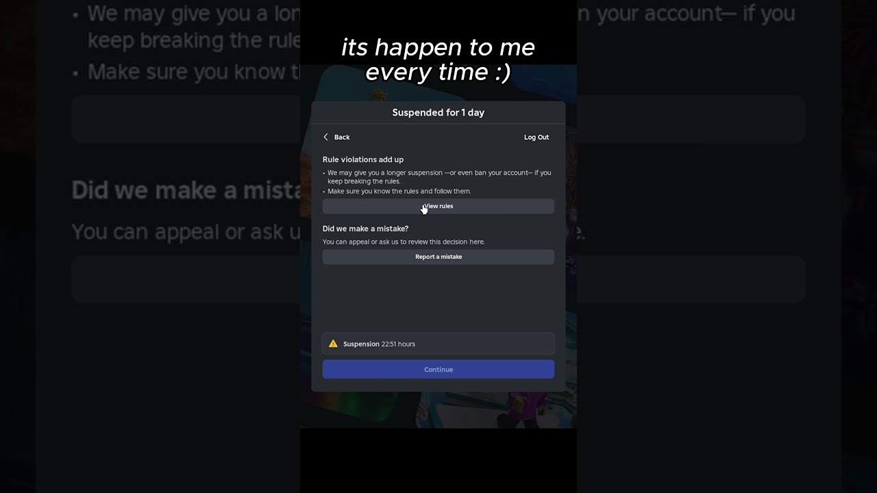 i got suspended for 1day :(