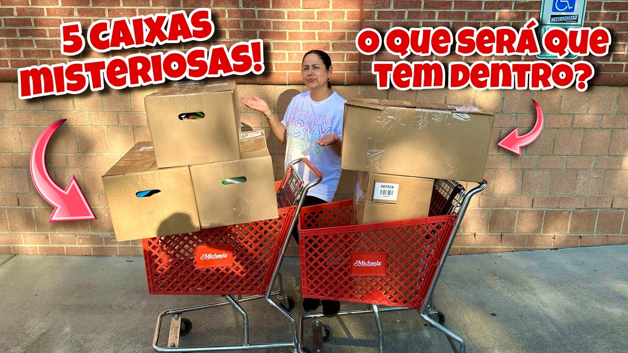 5 caixas misteriosas! O que será que tem dentro delas?