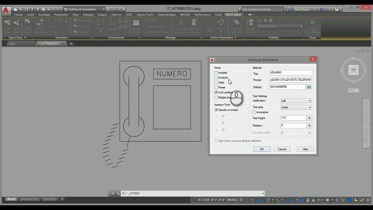 AutoCAD - 17.19 Agregar atributos adicionales a bloques