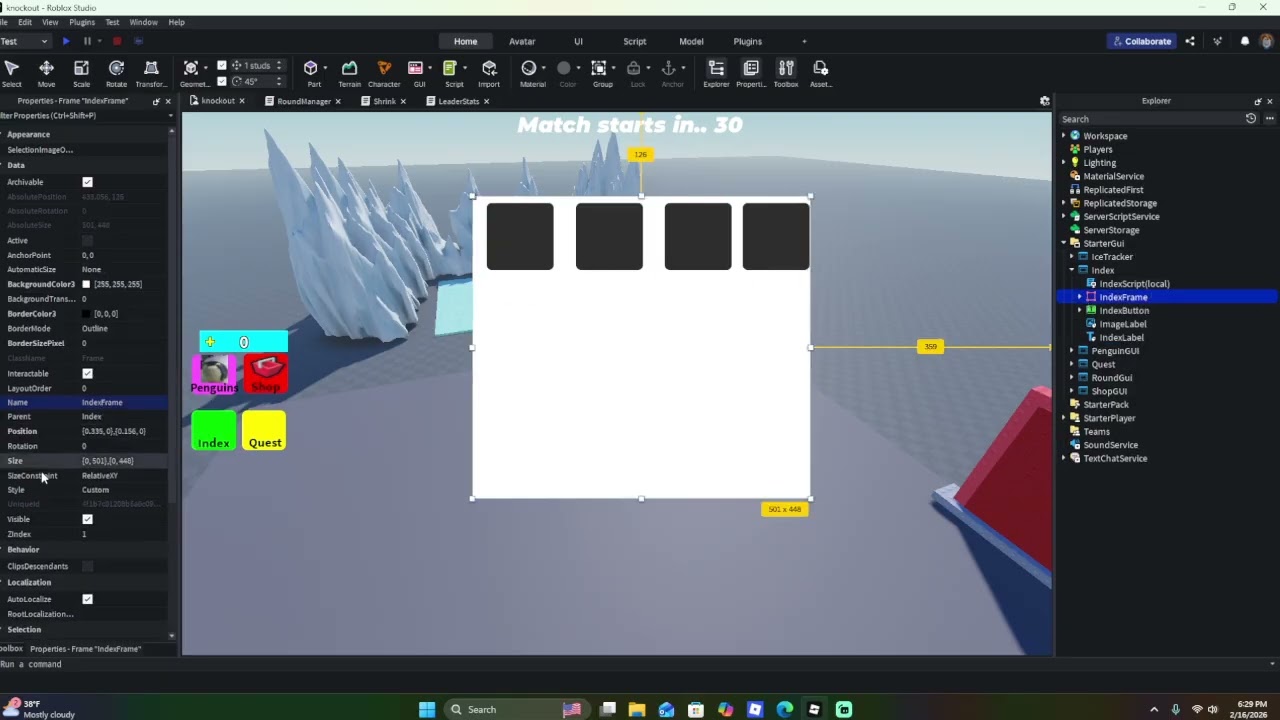 How to make knockout pt3! Fixing Bugs! leaderstats script in description.