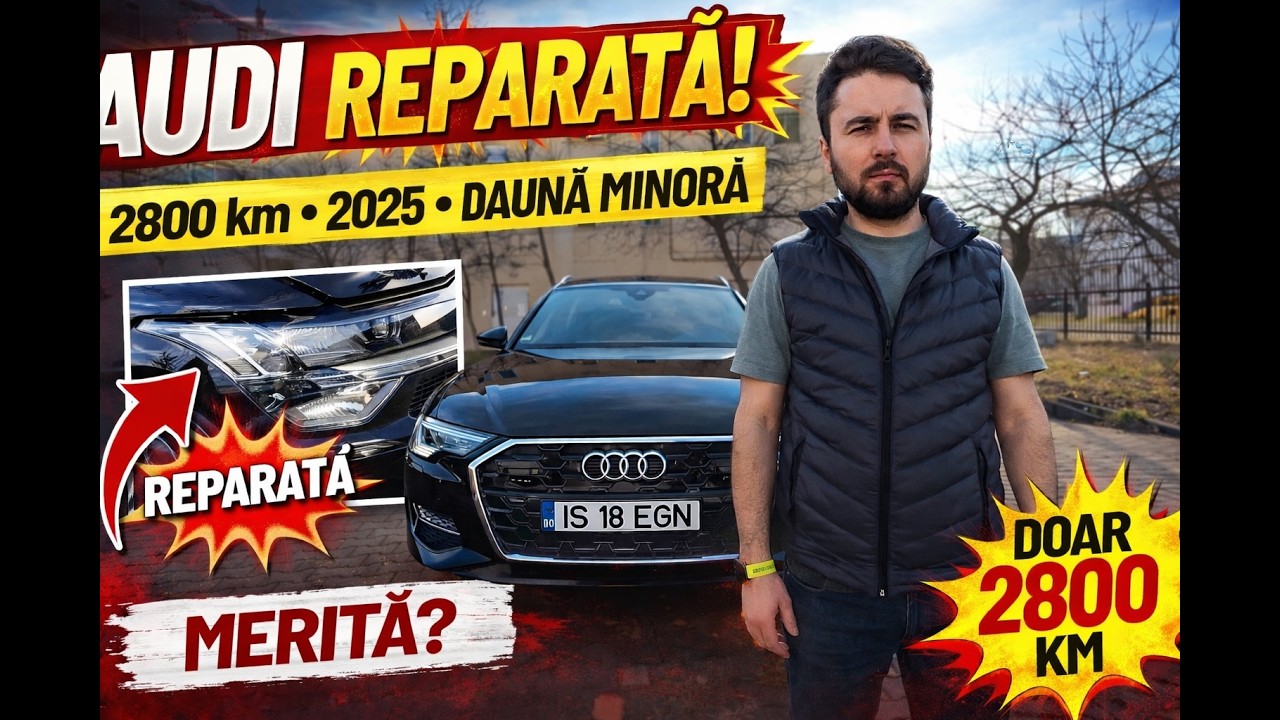Am cumpărat un Audi A6 Avant 2.0 TDI 2025 cu daună si 75 km !!! Merită? | Review & Preț
