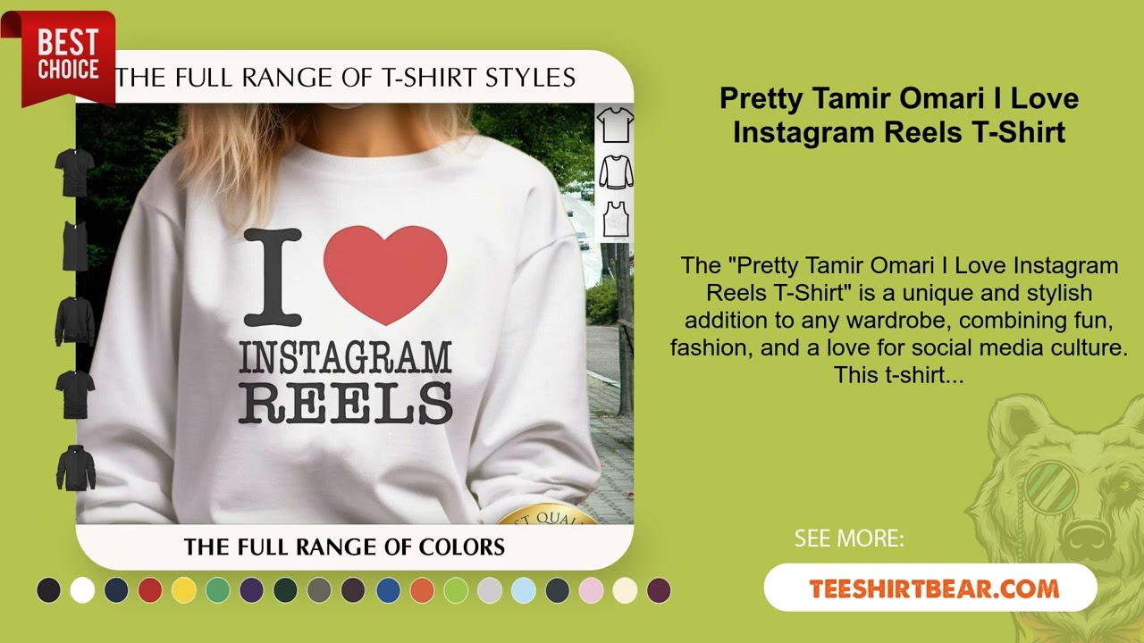 Pretty Tamir Omari I Love Instagram Reels T-Shirt