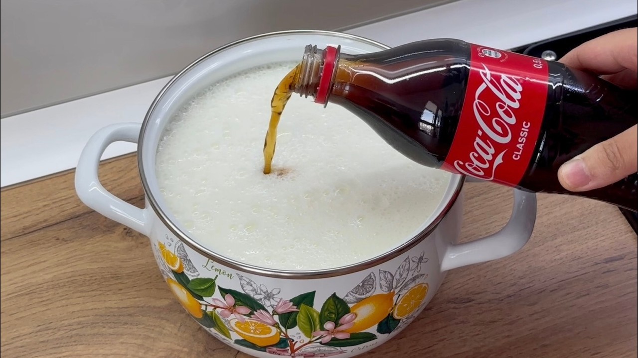 Влейте Coca-Cola в кипящее молоко! Я больше не покупаю сыр на рынке.