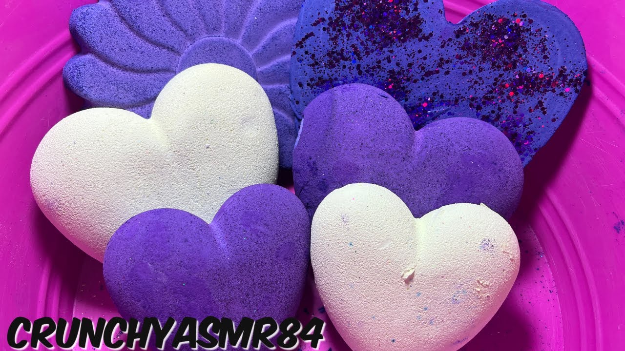 Purple & Pale Yellow Hearts