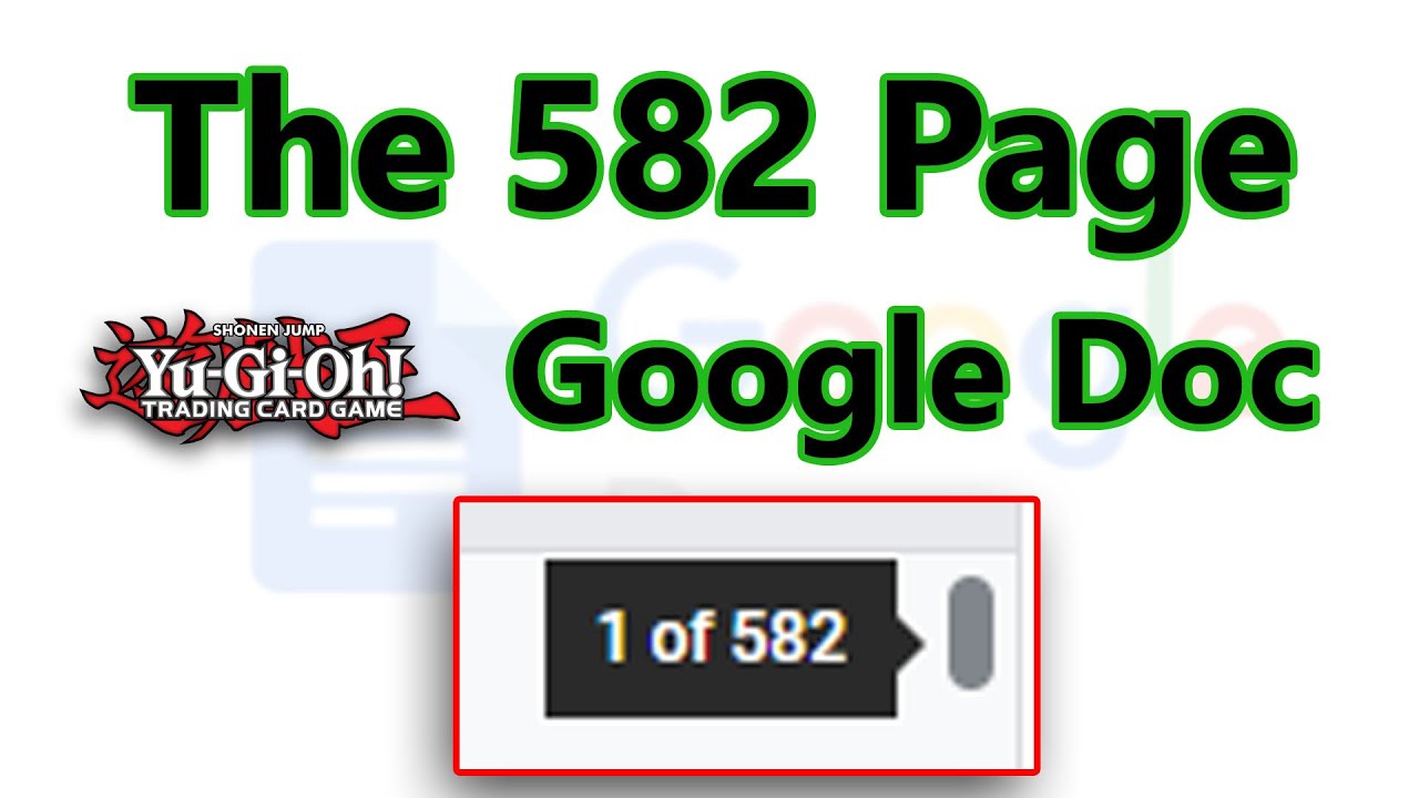The 582 Page Yugioh Google Doc. | Math in Yugioh