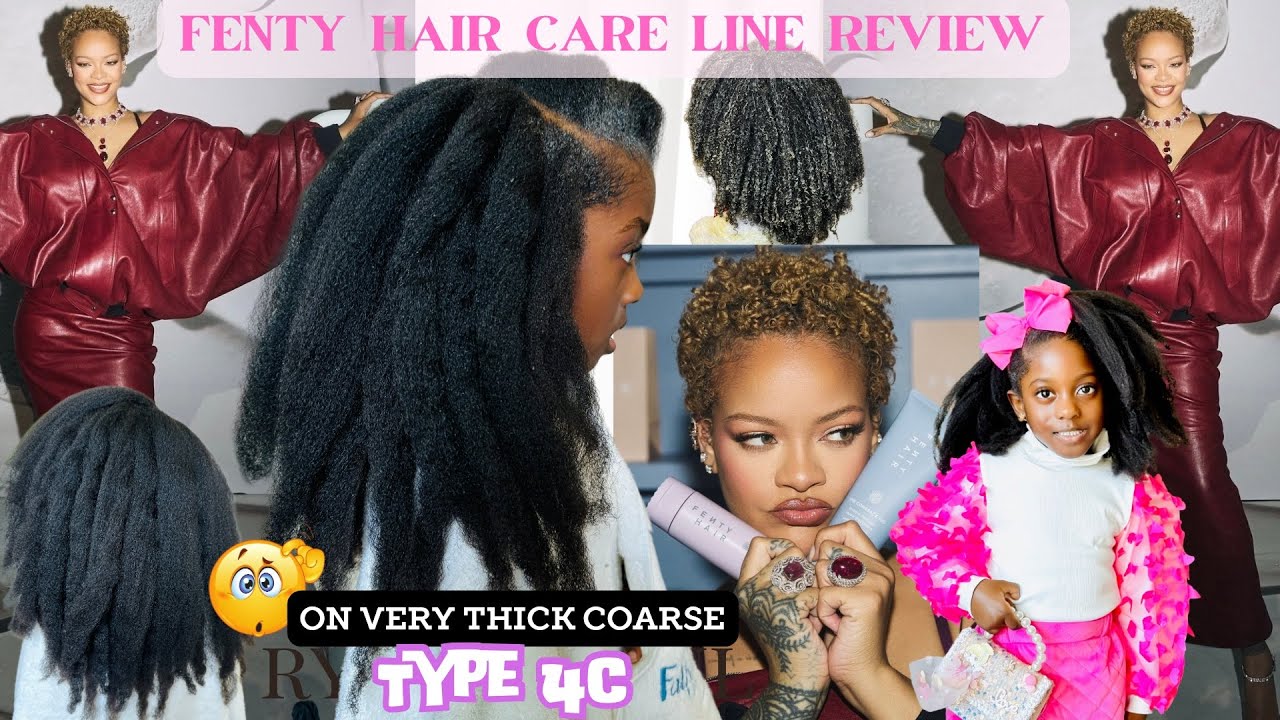 Fenty Hair by Rihanna: on Type 4C Kinky natural hair that is very thick & coarse | Honest Review.