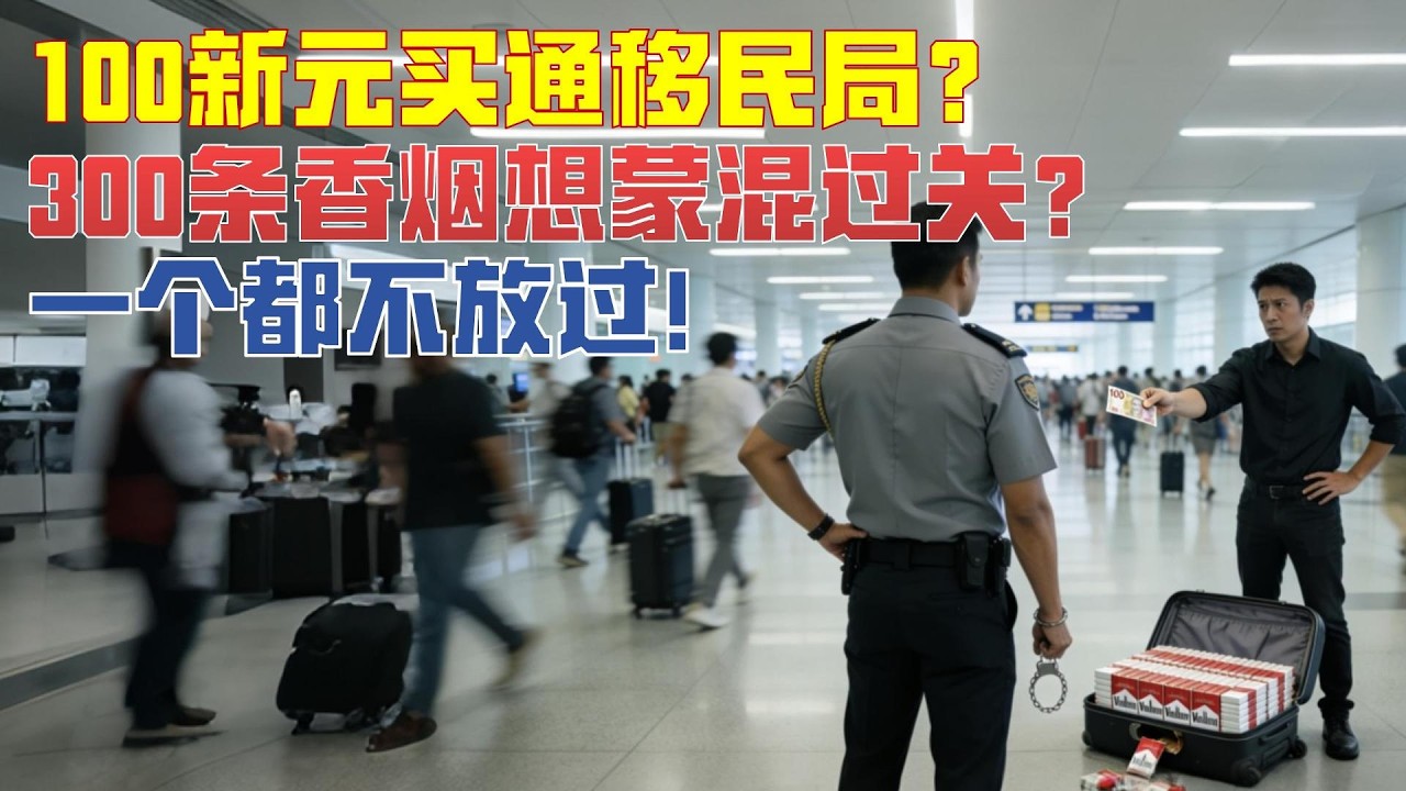在樟宜机场千万别犯这些错！外籍女子100新元想买通移民局？300条香烟想蒙混过关？一个都不放过