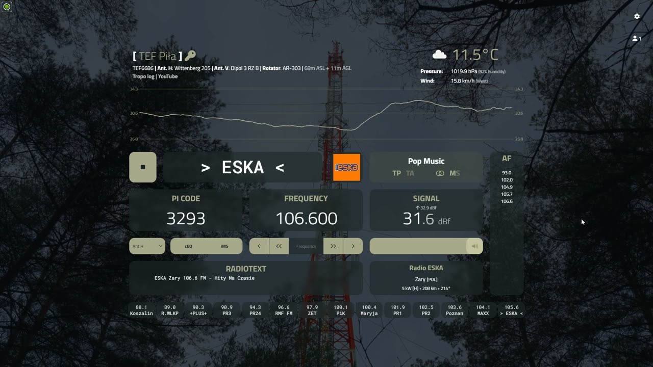 [FM DX] ESKA Żary | PL 5kW/207km *RDS*