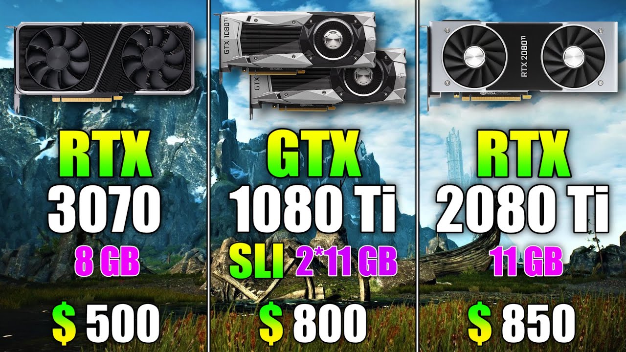 RTX 3070 8GB vs GTX 1080 Ti SLI 2*11GB vs RTX 2080 Ti 11GB