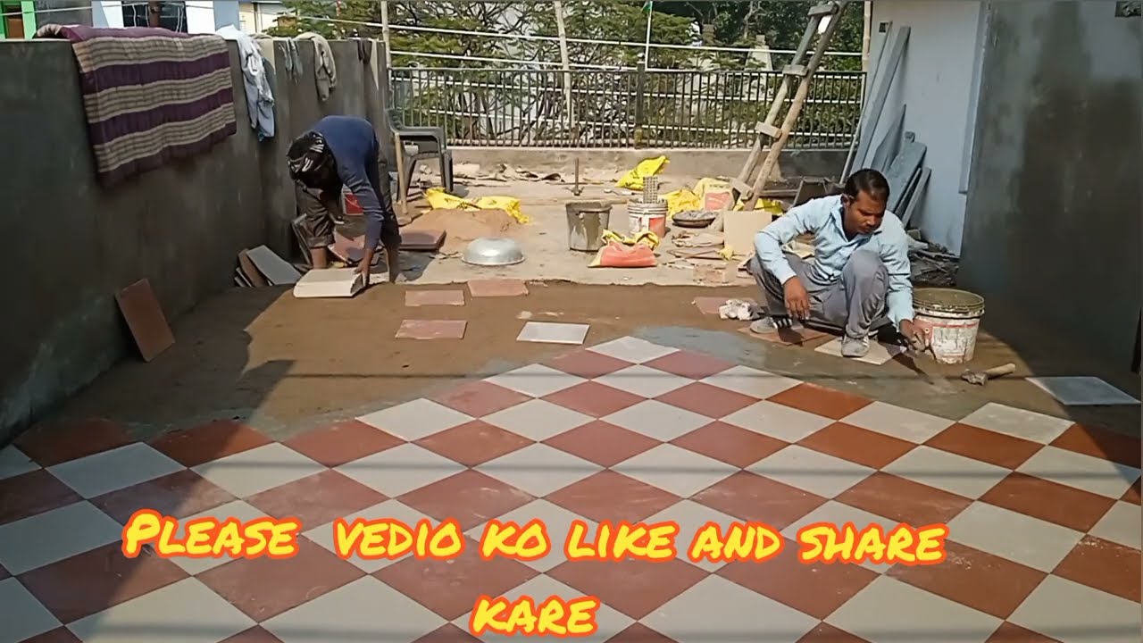 patang style tile kaise lagayen